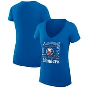 Women's G-III 4Her by Carl Banks Royal New York Islanders Collage Team Graphic Fitted T-Shirt